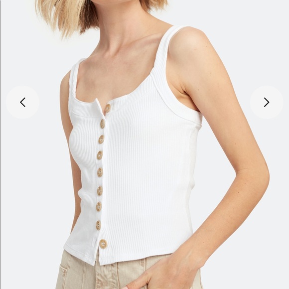 Free People Tops - NWT Free People Ribbed Button Front Closure/Button